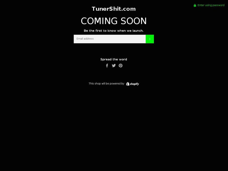 tunershit.com shopify website screenshot