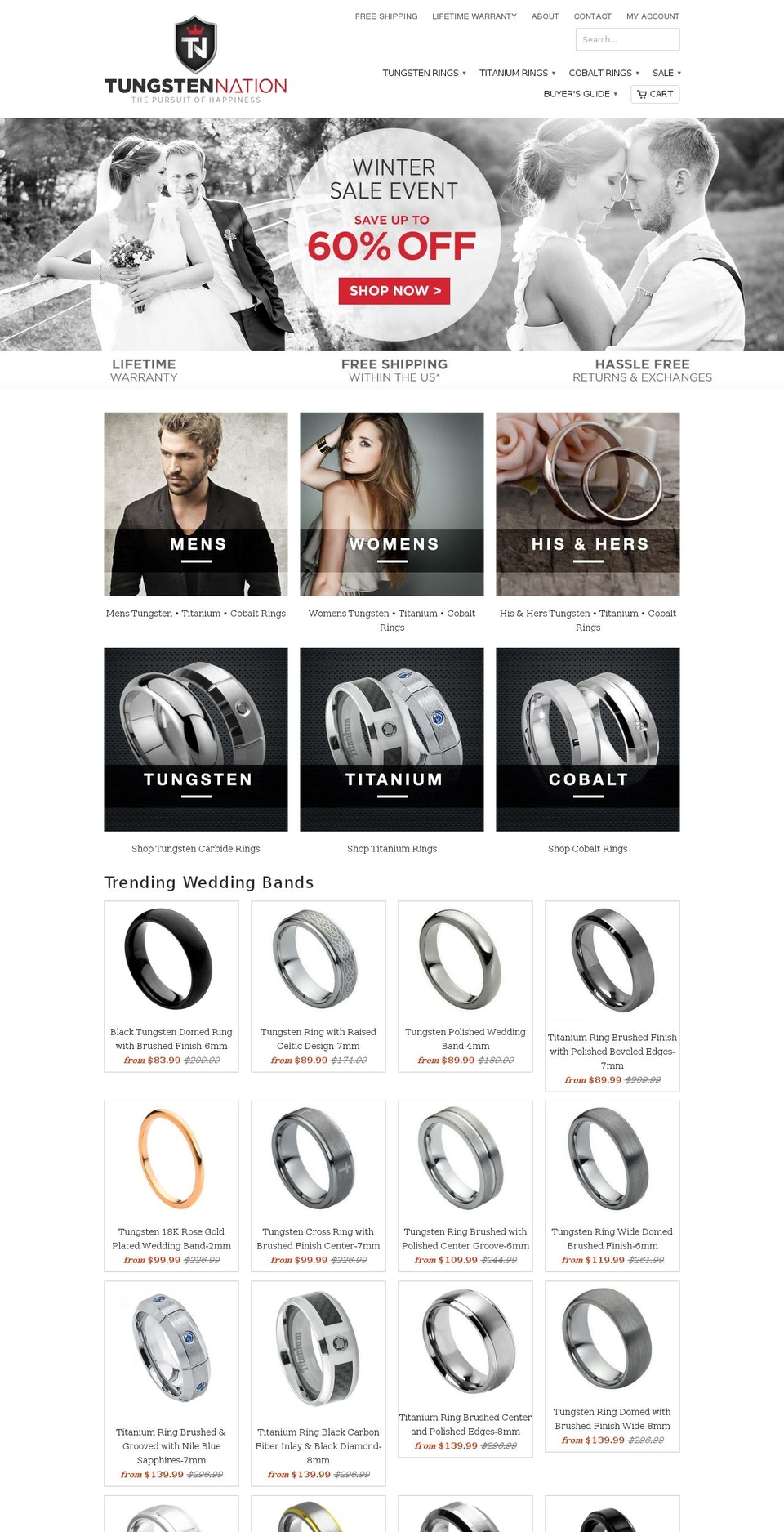 tungstennation.com shopify website screenshot