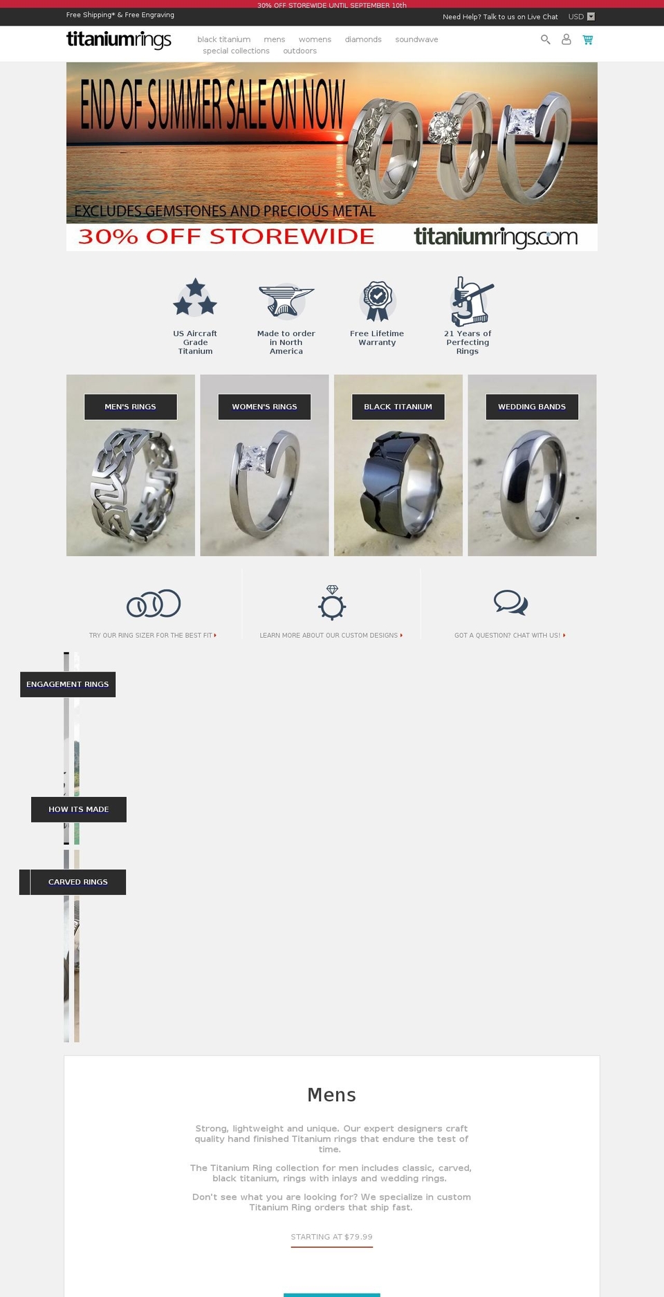 [Plus] Hide Product Variants Shopify theme site example tungstenweddingrings.com