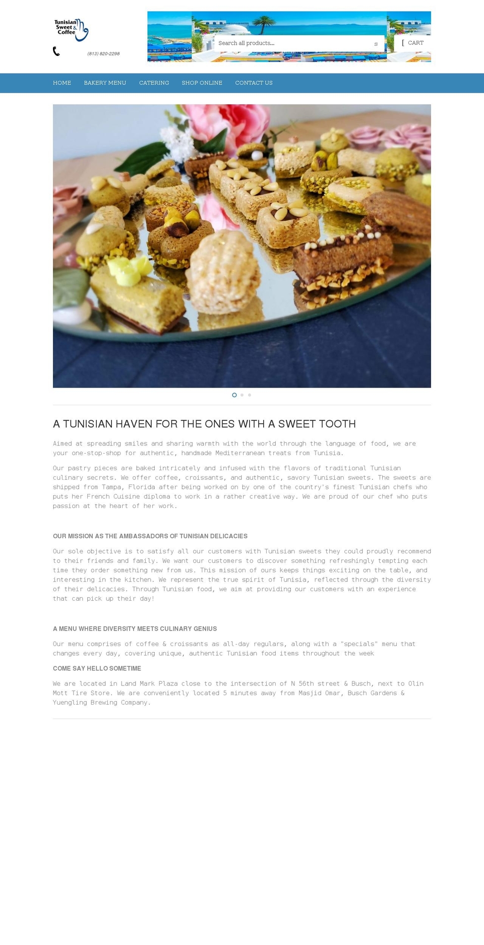 tunisiansweet.com shopify website screenshot