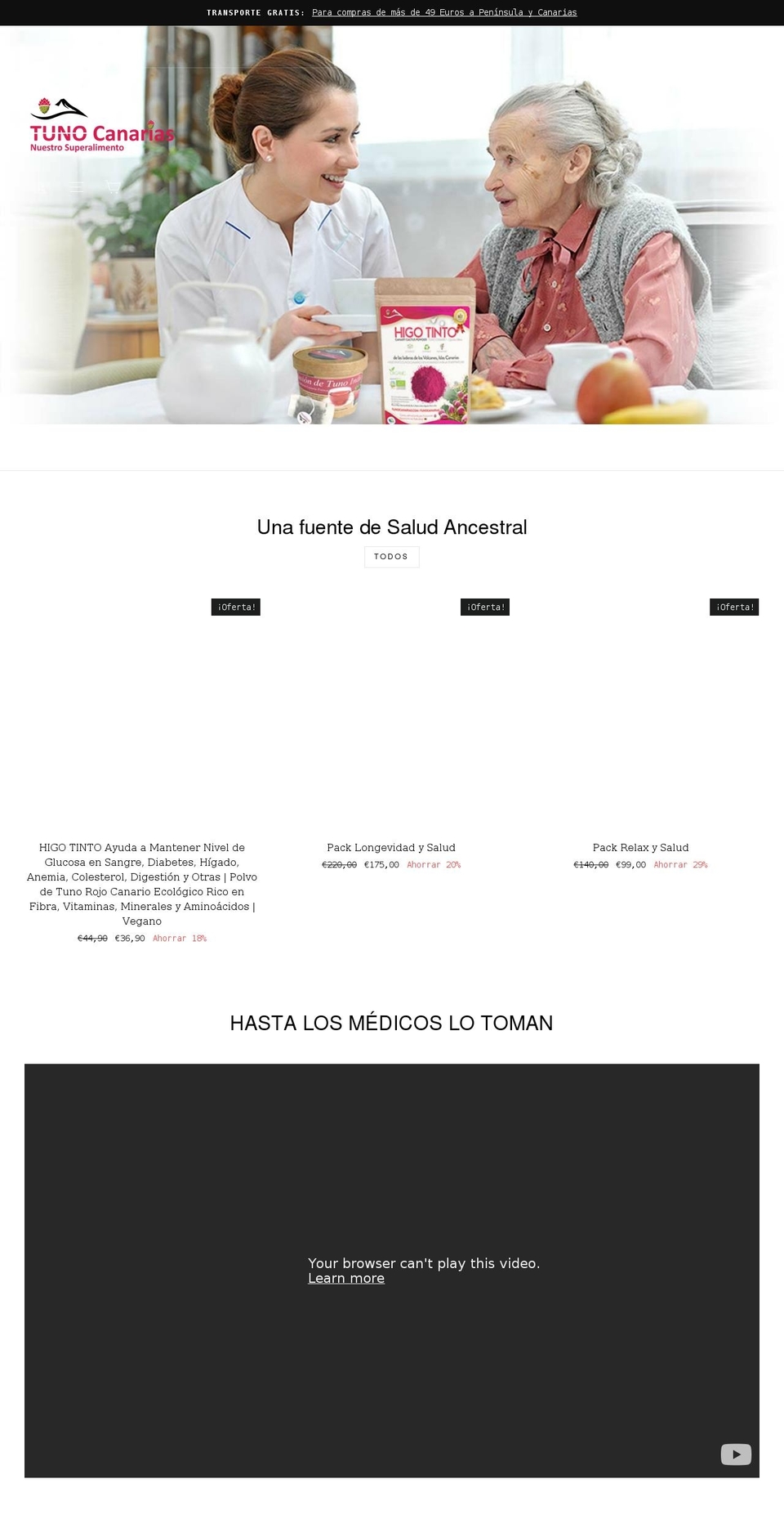 tunocanarias.com shopify website screenshot