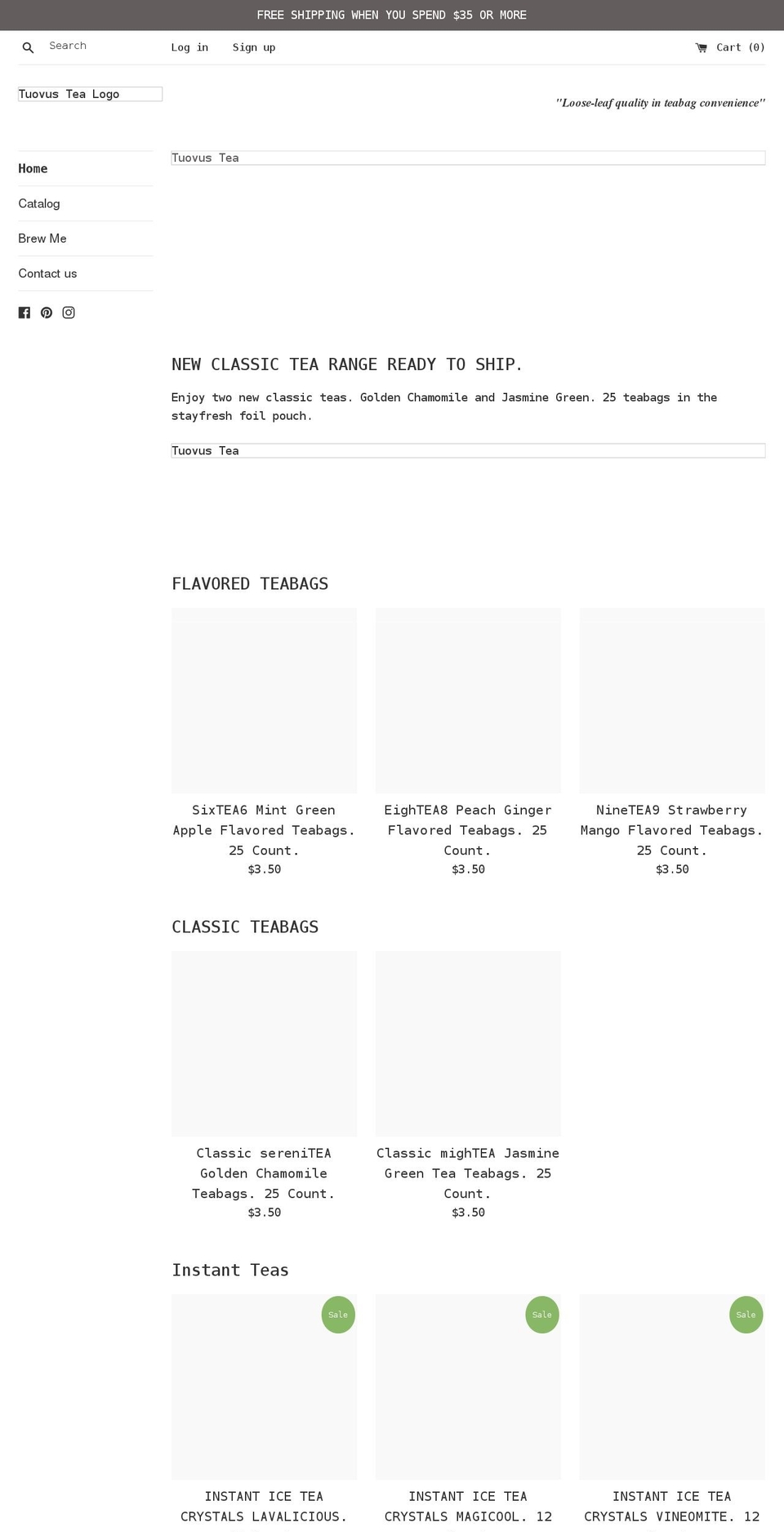 tuovustea.com shopify website screenshot