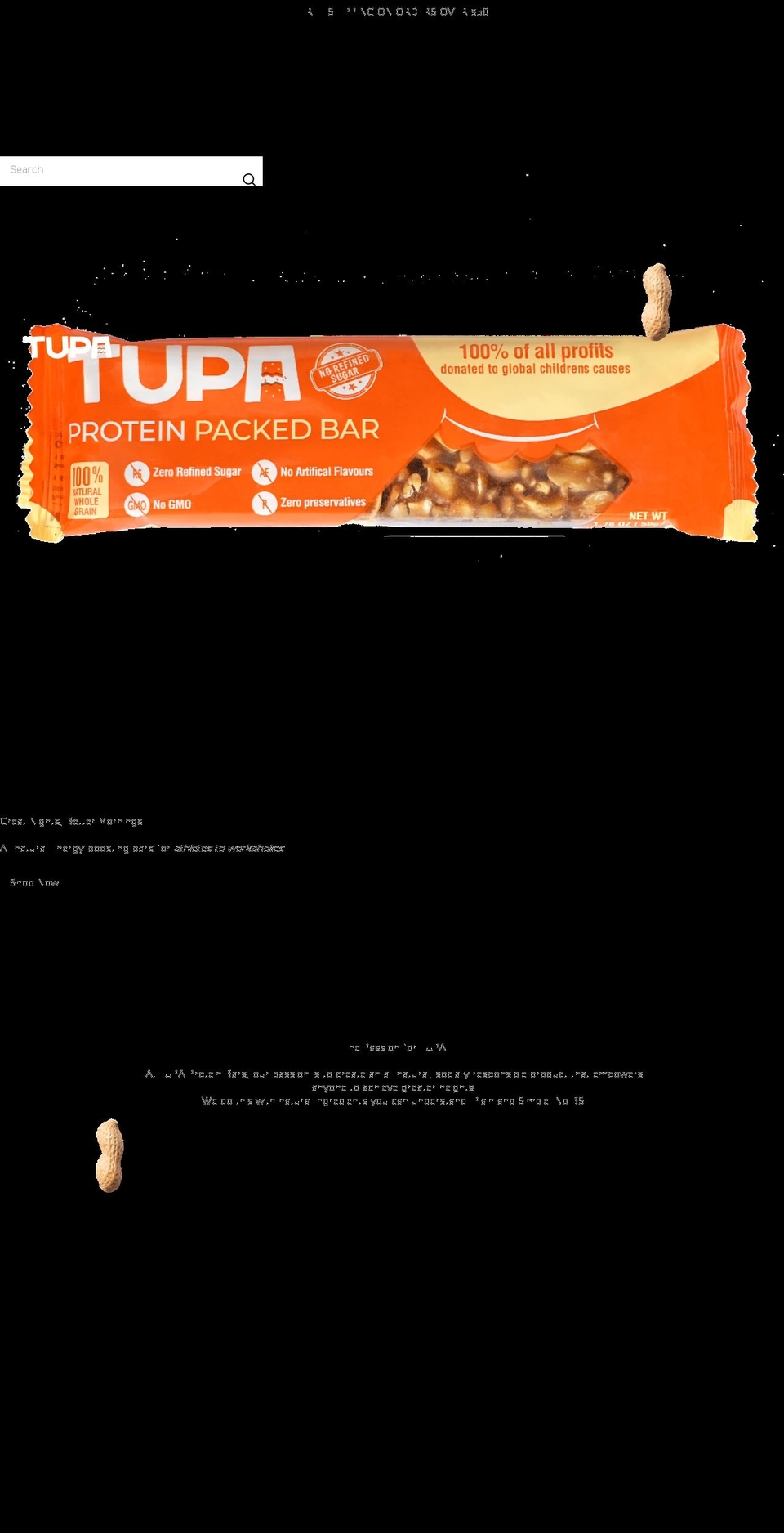 tupabars.com shopify website screenshot