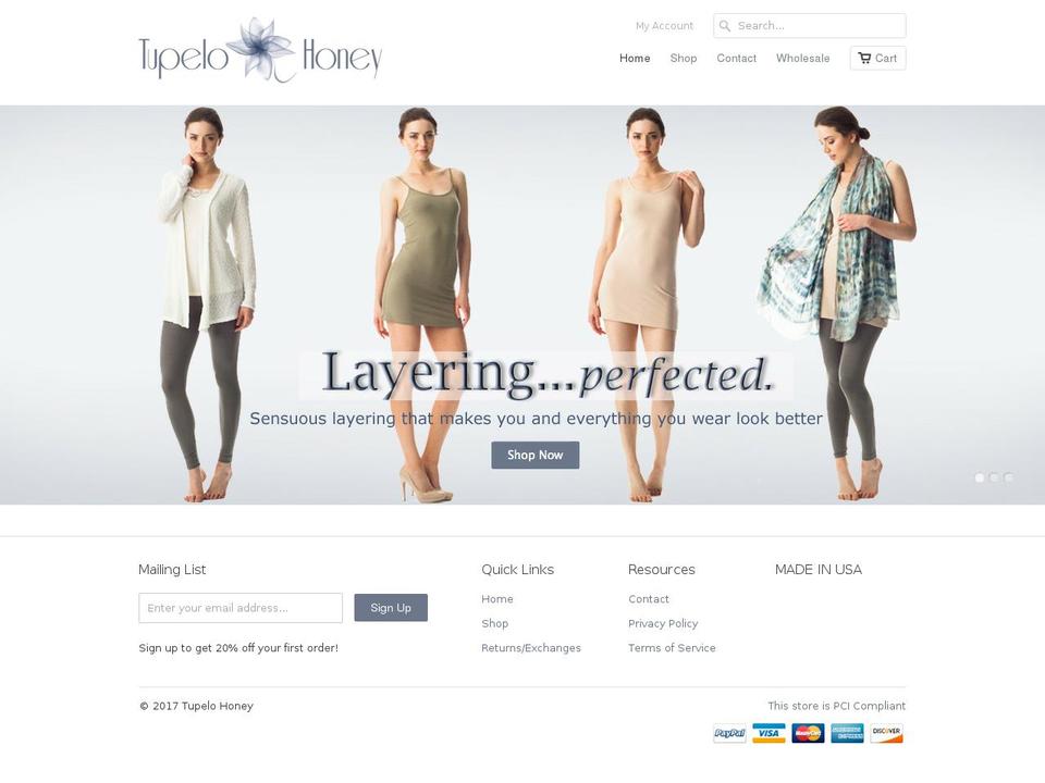 tupelohoneystyle.com shopify website screenshot