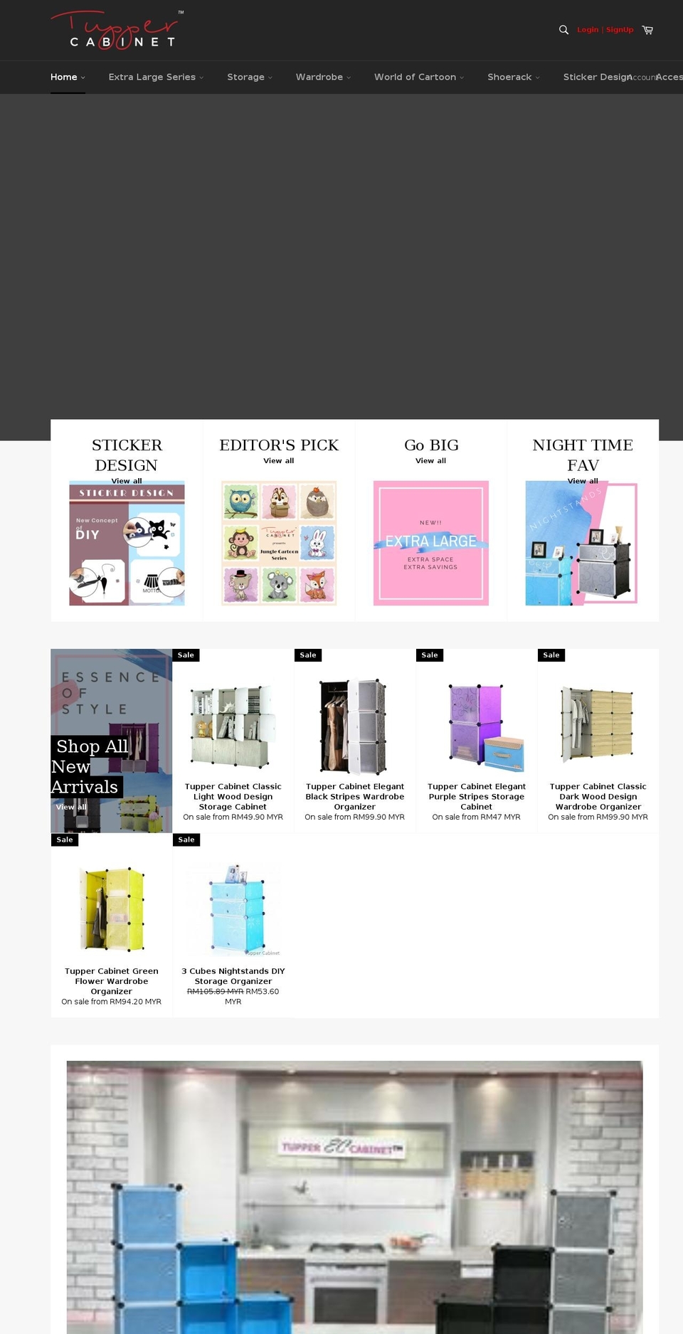 tuppercabinet.com.my shopify website screenshot