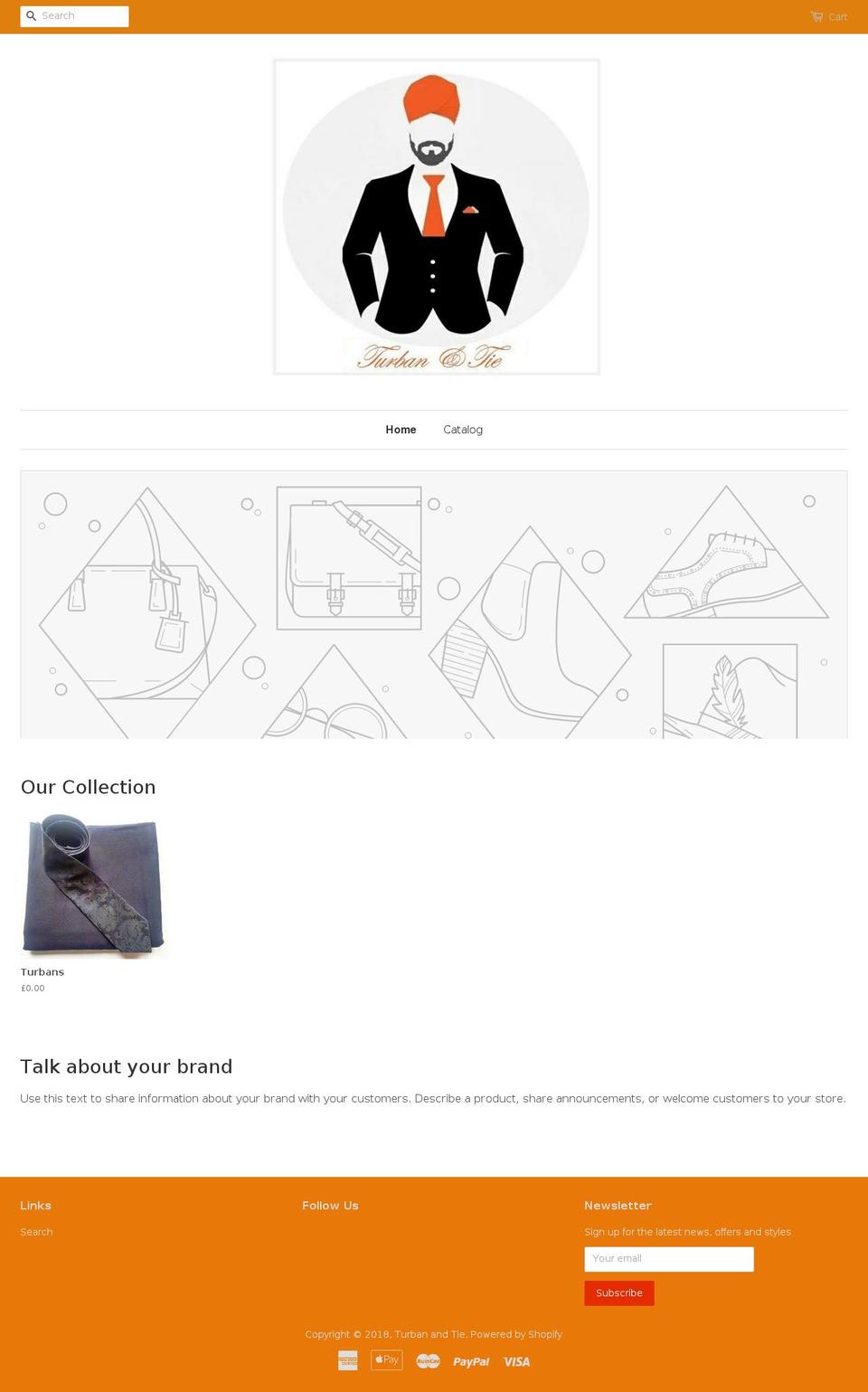 turbanandtie.com — Shopify storefront screenshot