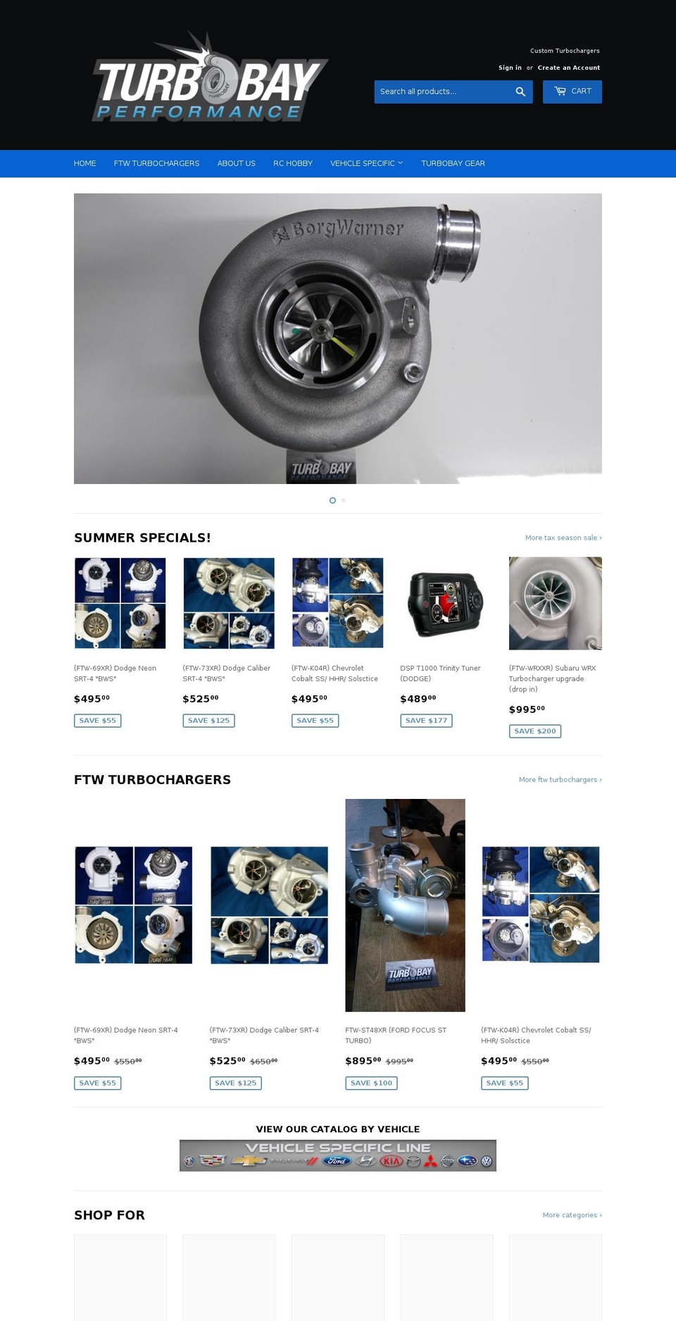 turbobayperformance.com shopify website screenshot