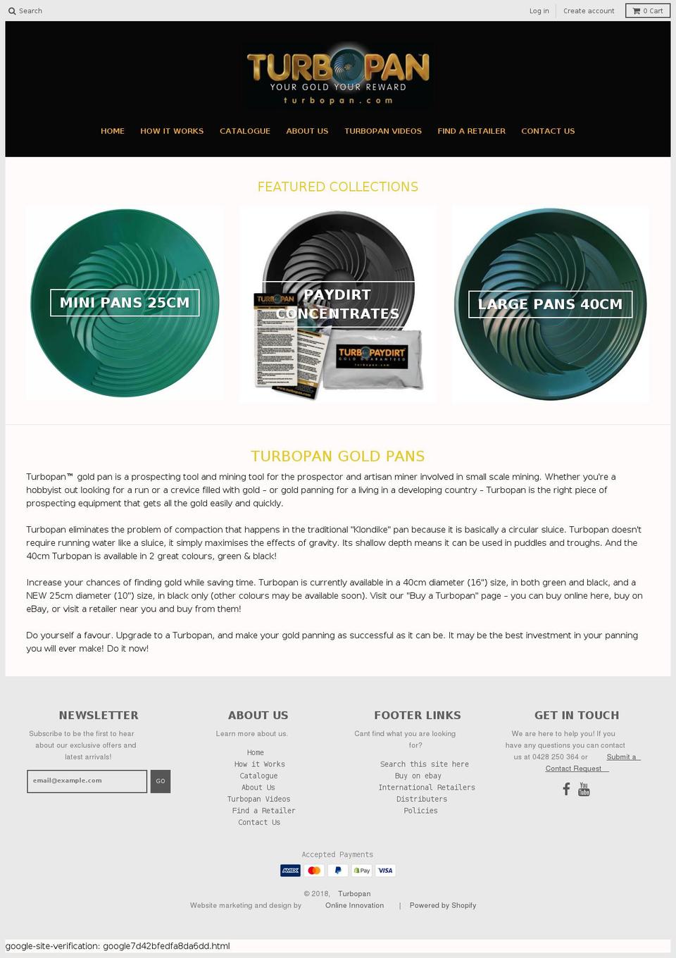turbopan.com.au shopify website screenshot