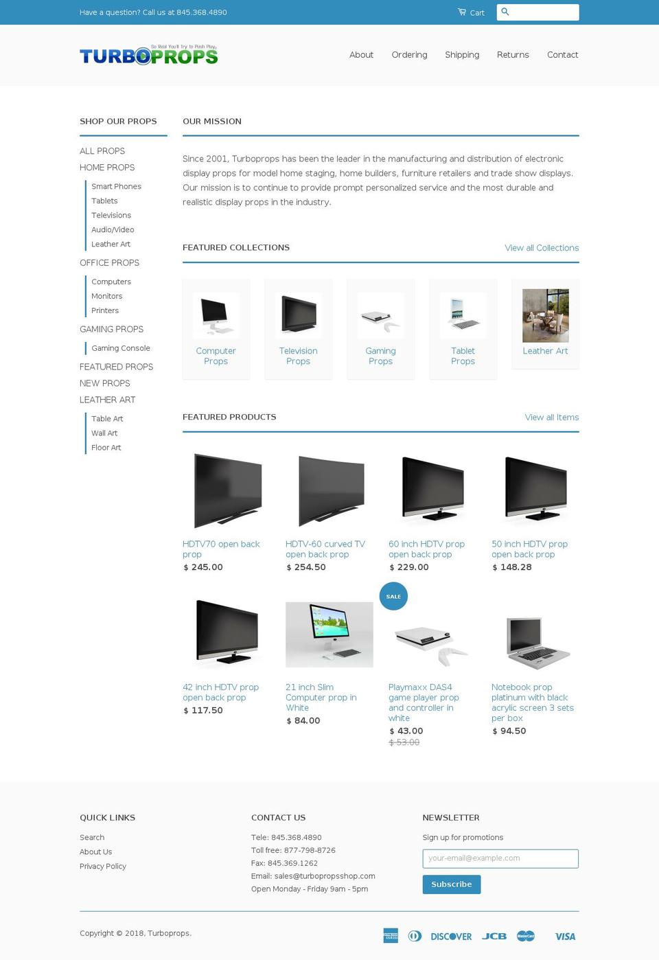 turbopropshop.com shopify website screenshot