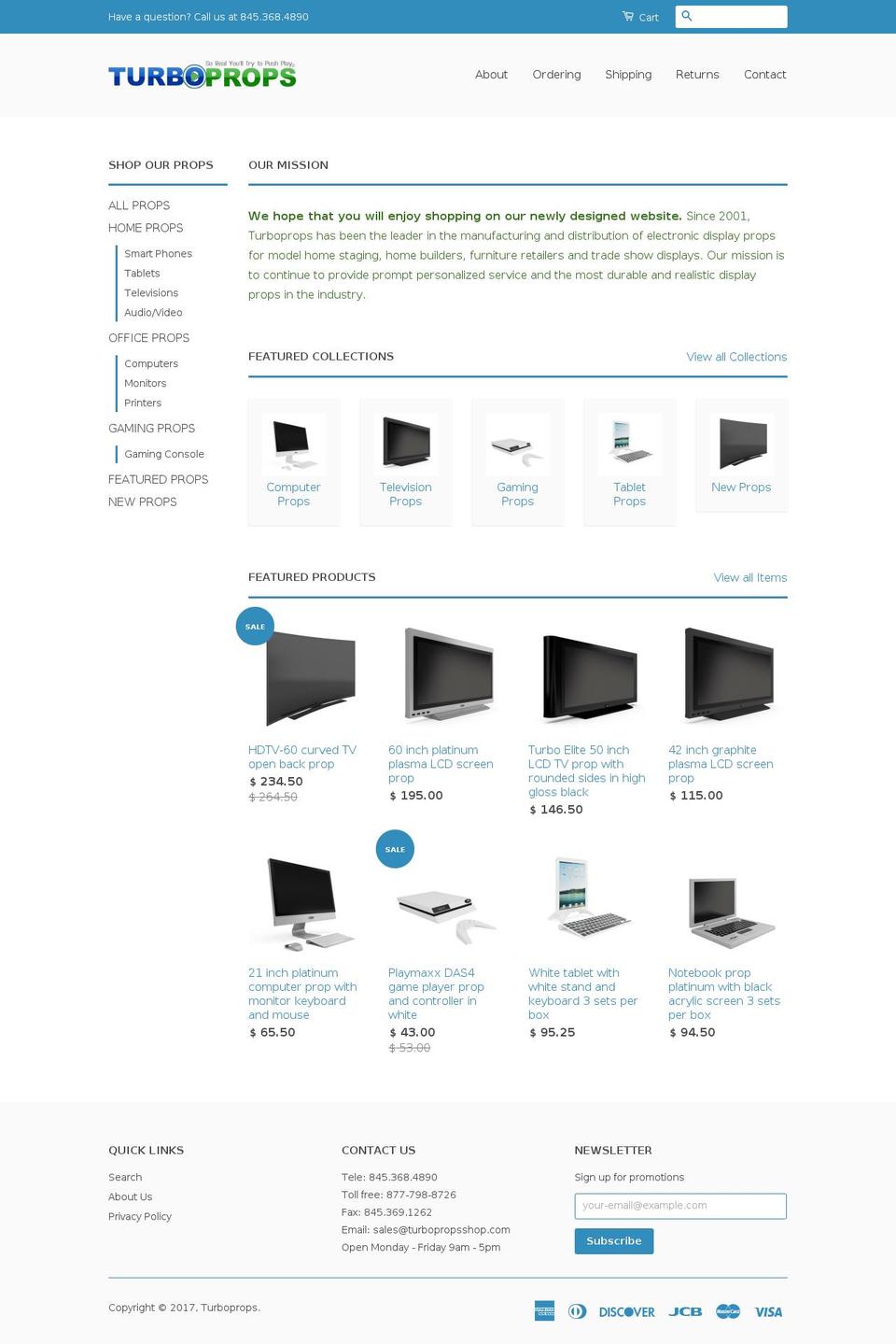 turbopropsshop.com shopify website screenshot