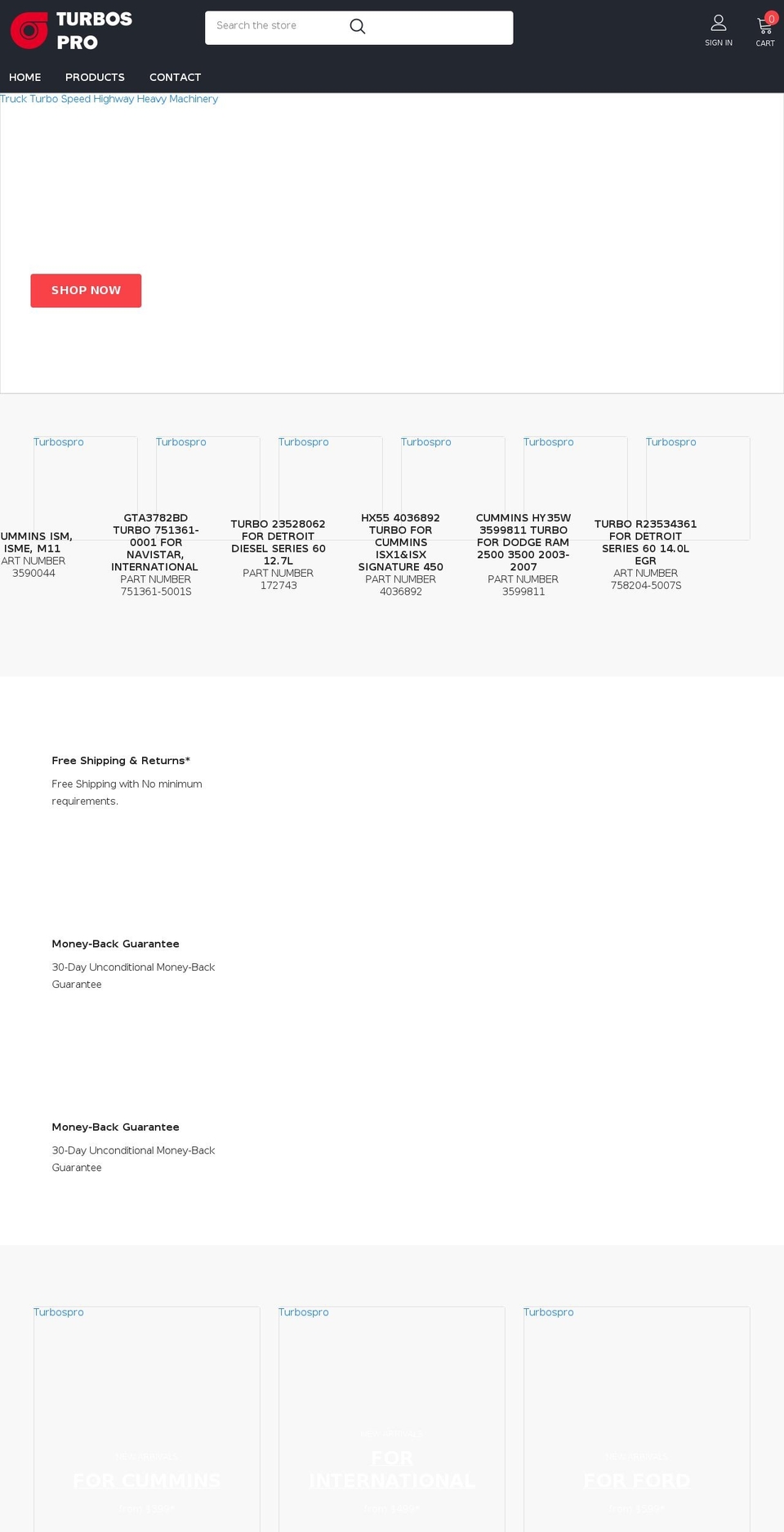 turbospro.com shopify website screenshot