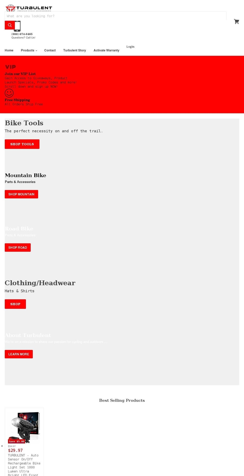 turbulentusa.com shopify website screenshot