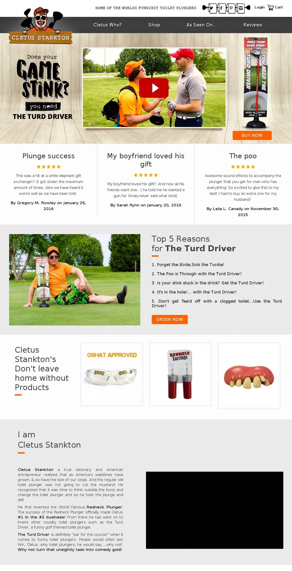 Cletus Stankton Shopify theme site example turddriver.com