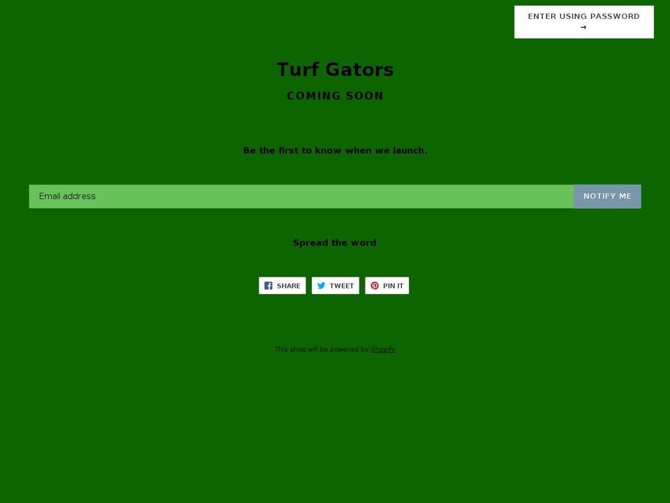 turfgators.com — Shopify storefront screenshot