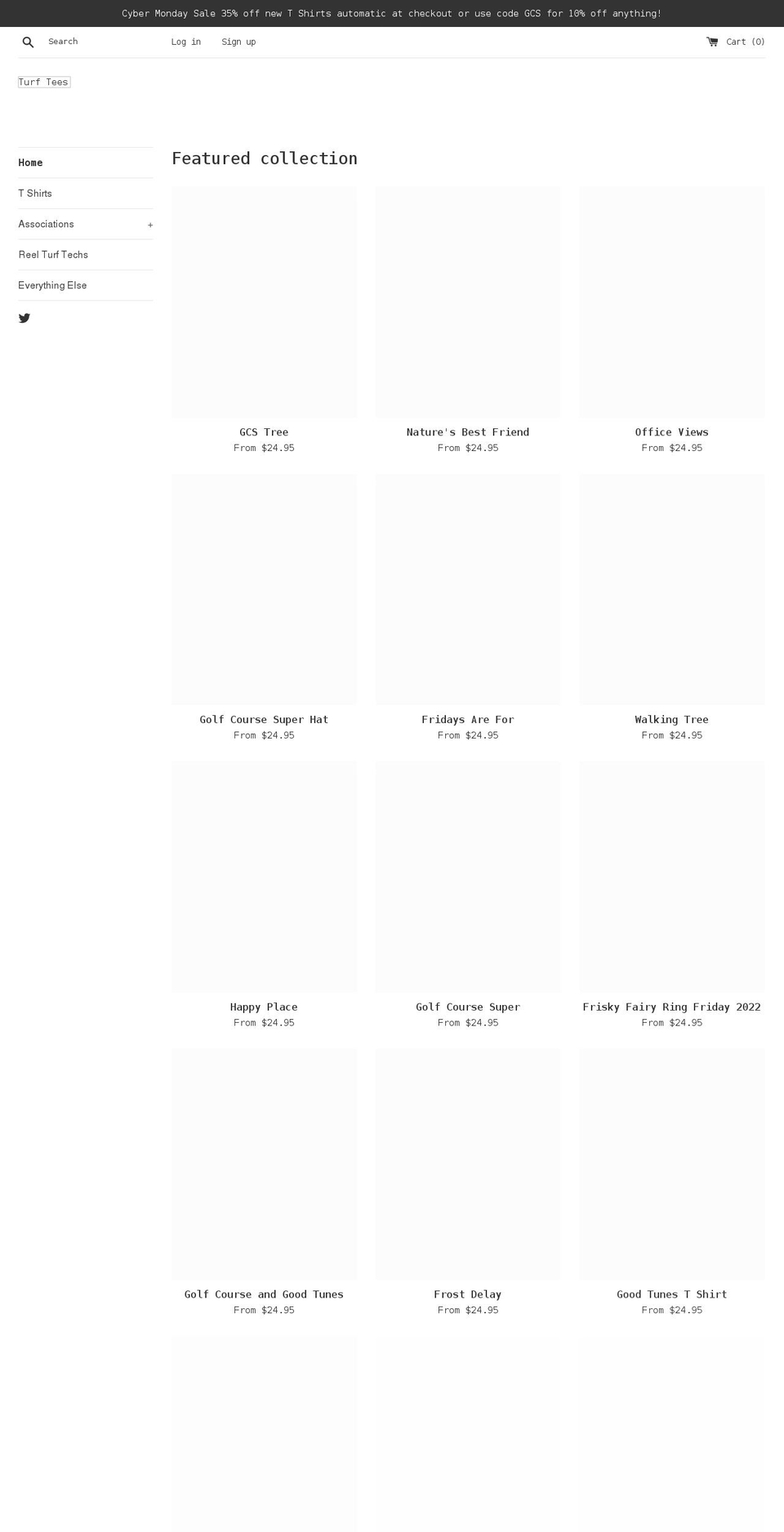 turftshirts.com shopify website screenshot