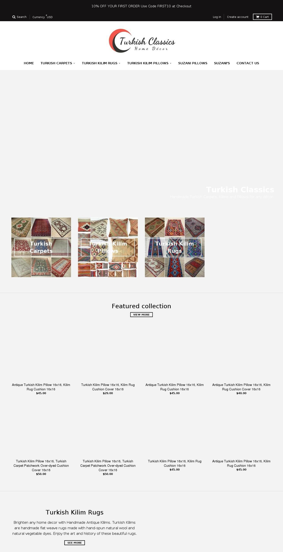 turkishclassics.com — Shopify storefront screenshot