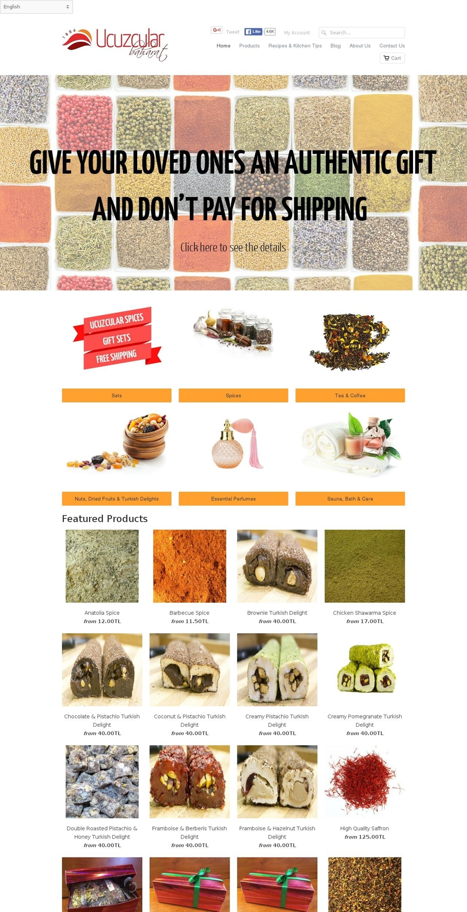 turkishspice.com shopify website screenshot