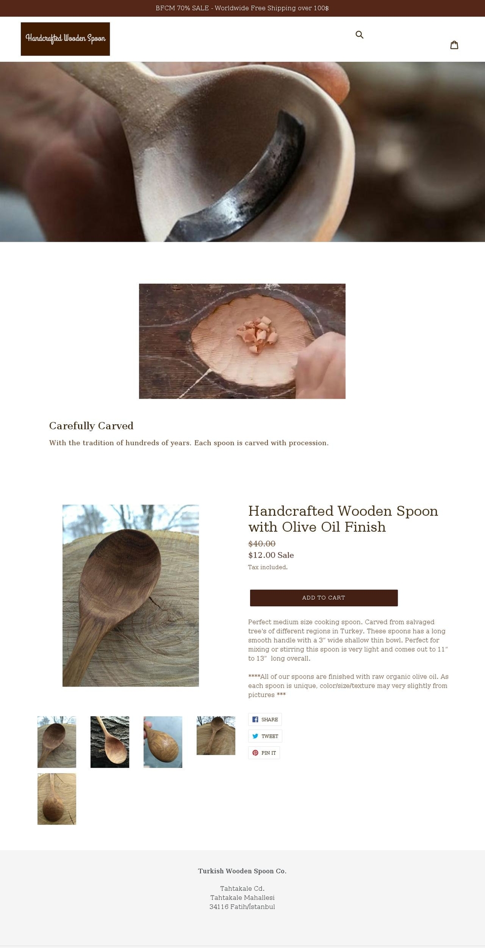 turkishwoodenspoon.com shopify website screenshot