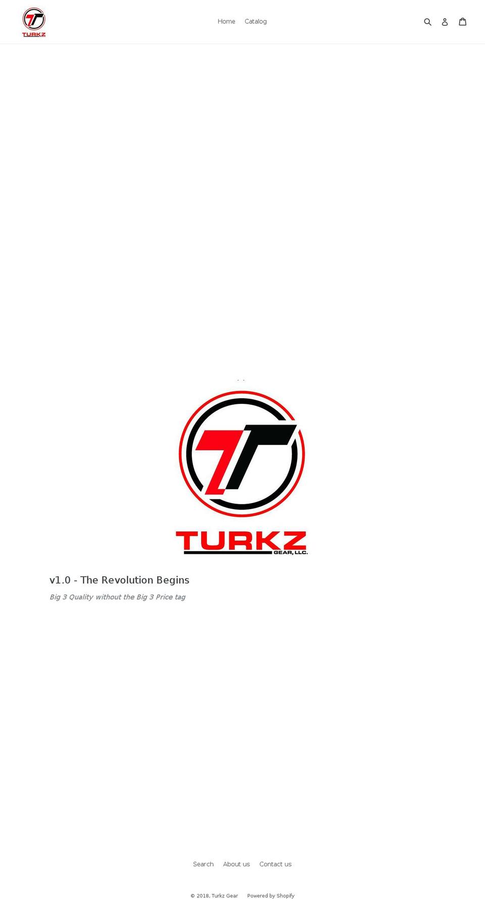 turkzgear.com — Shopify storefront screenshot