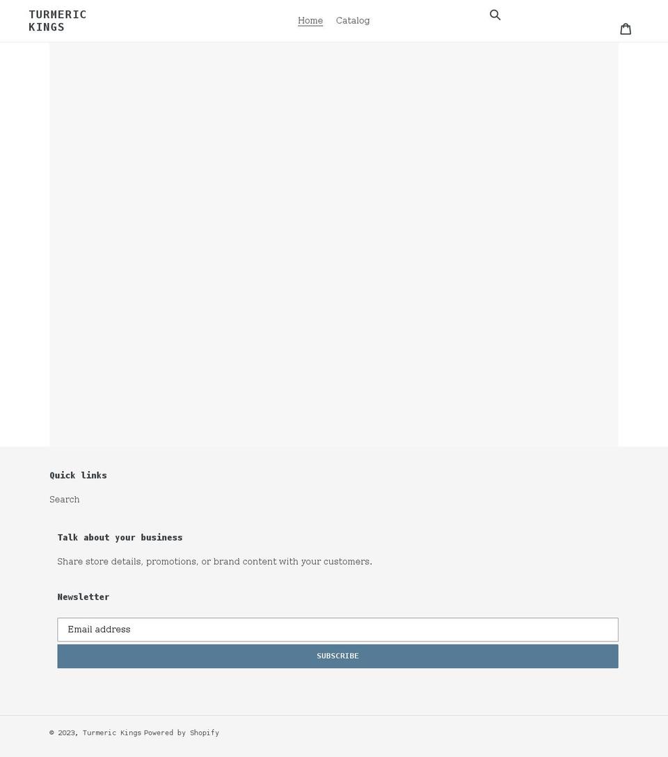 turmerickings.com shopify website screenshot