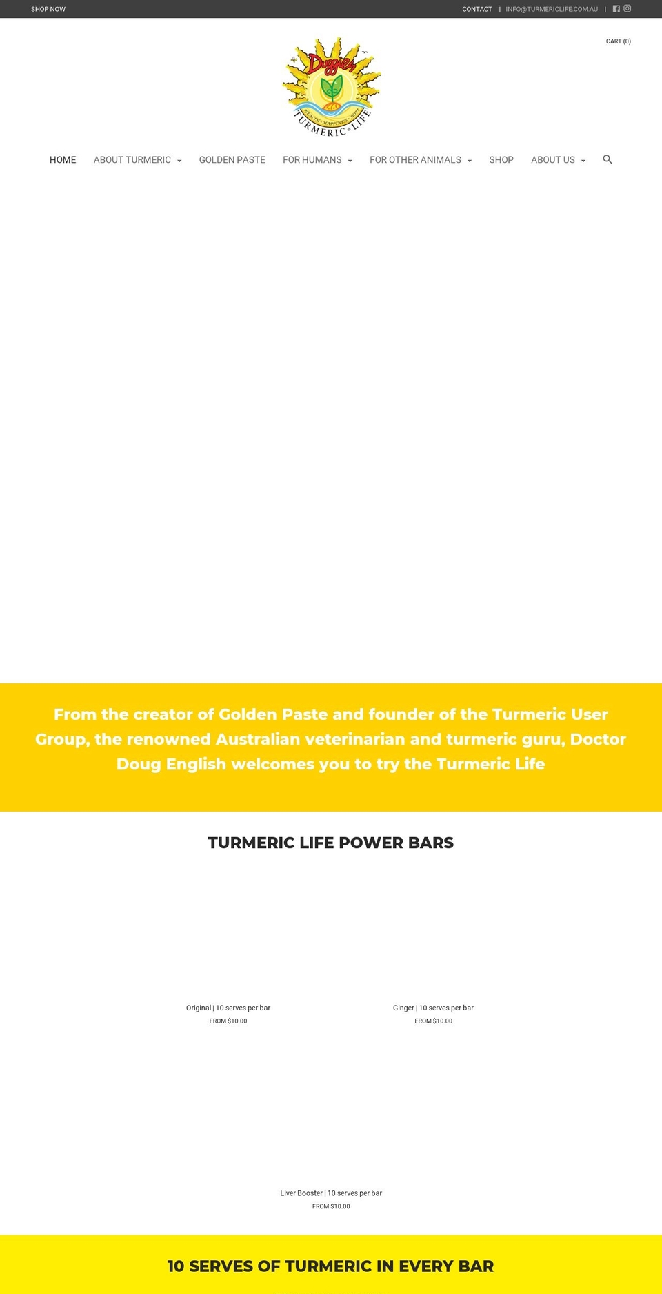turmericlife.com.au shopify website screenshot