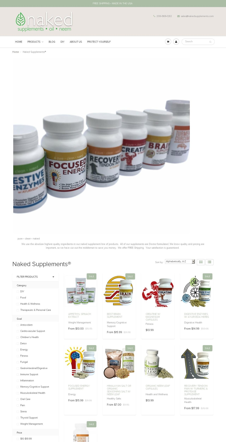 turmericsupplements.com shopify website screenshot
