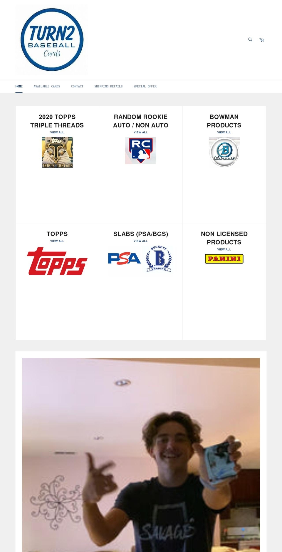turn2baseball.org shopify website screenshot