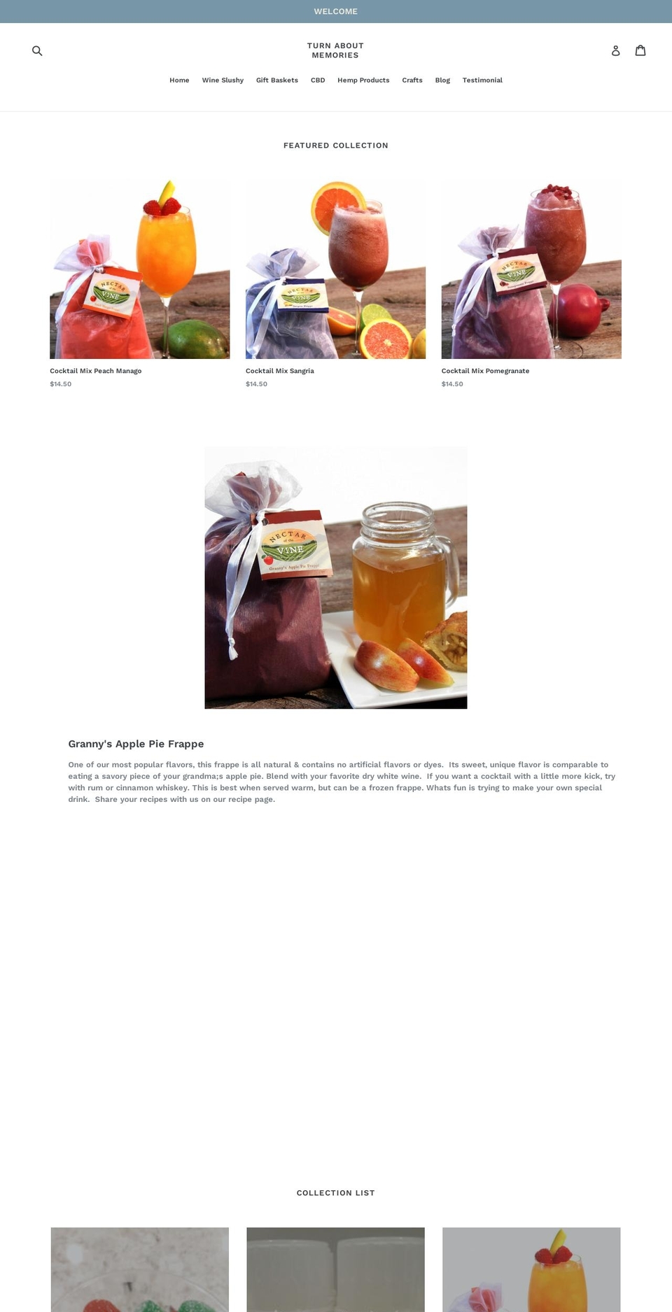 turnaboutmemories.com — Shopify storefront screenshot