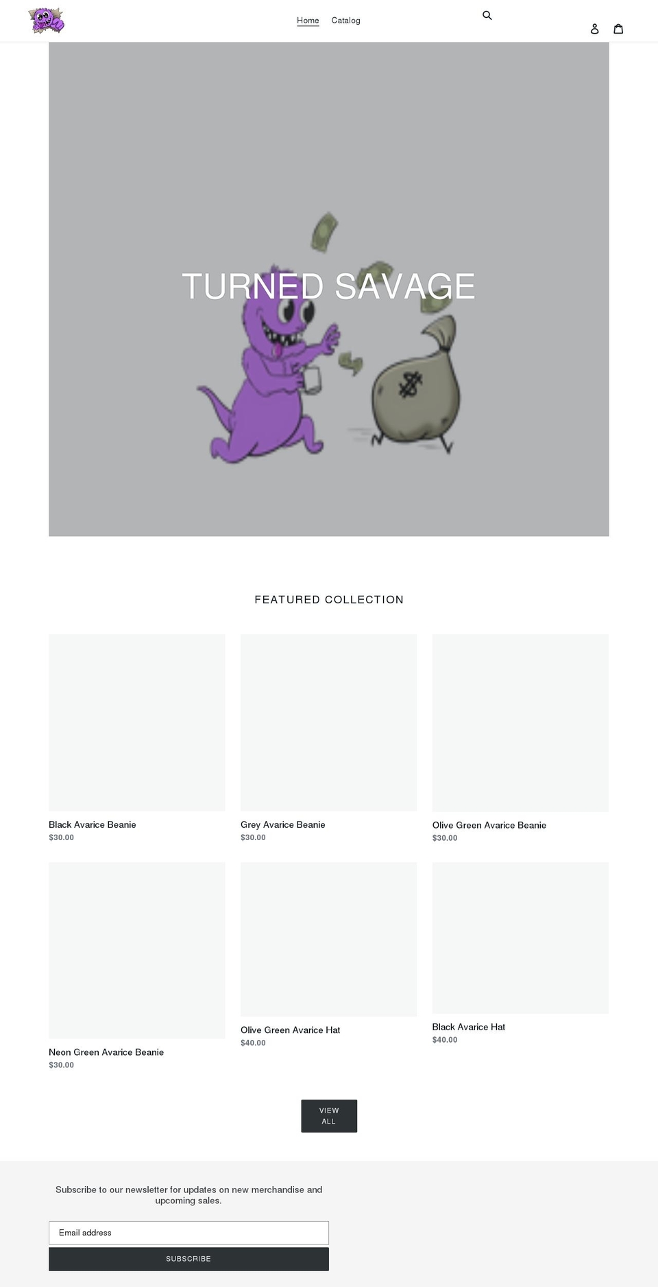 turnedsavage.com shopify website screenshot