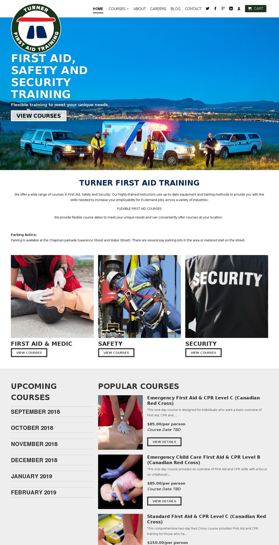 turnerfirstaid.com shopify website screenshot