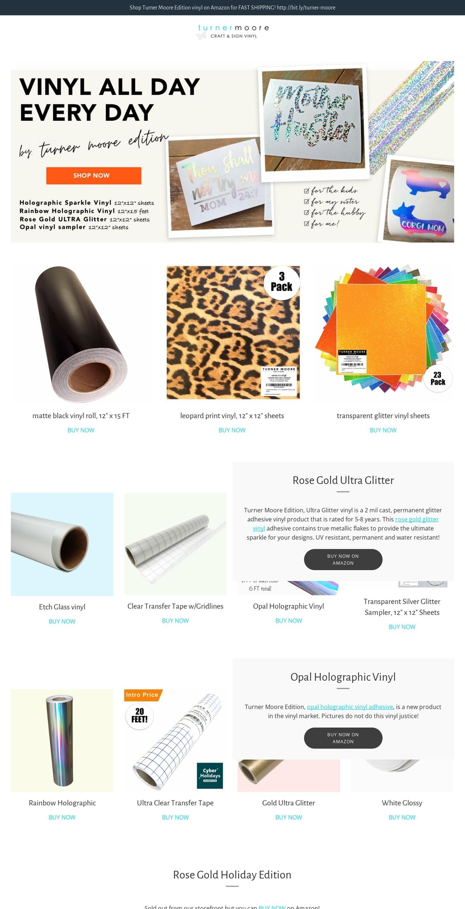 turnermoorevinyl.com shopify website screenshot