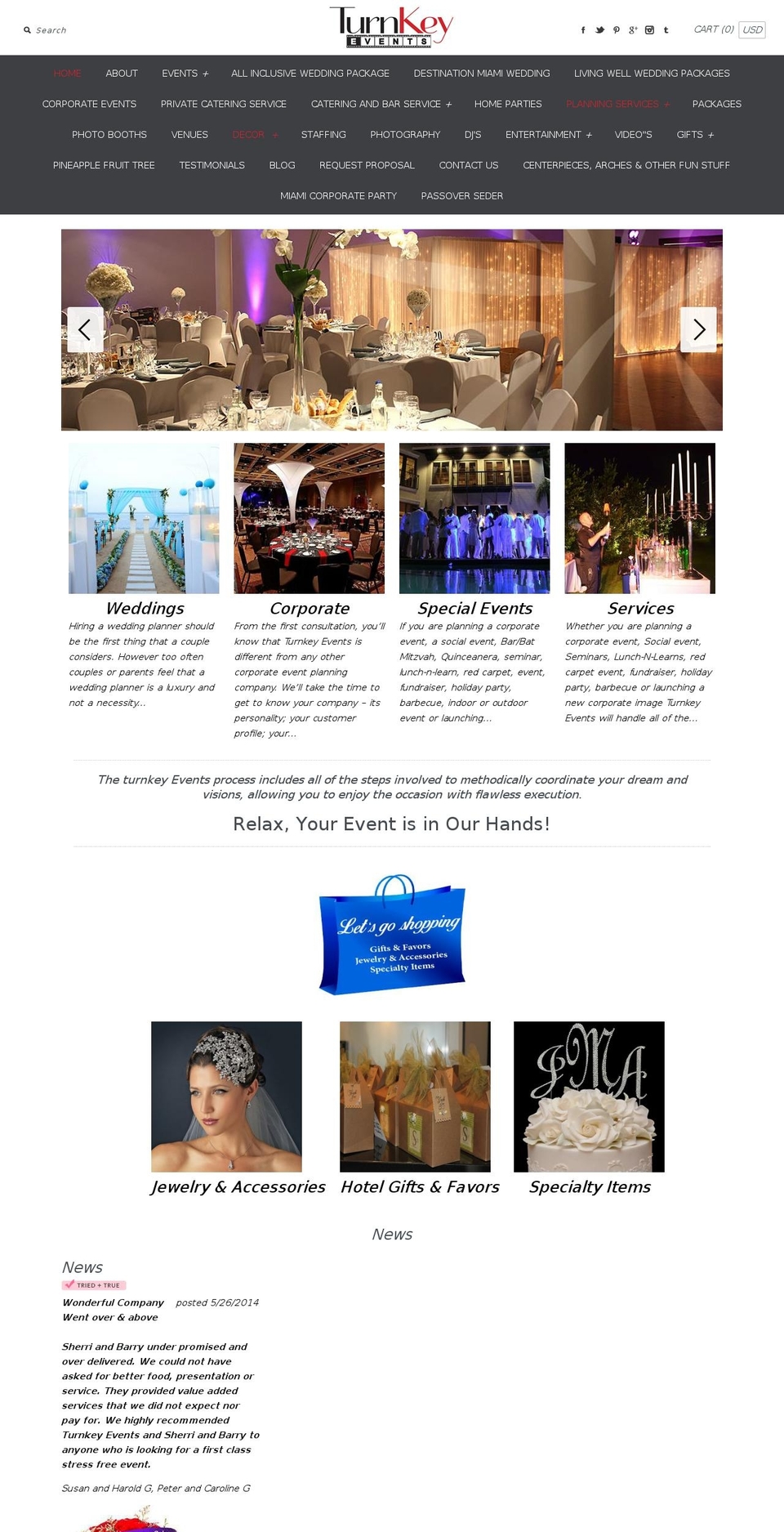 turnkey-events.com — Shopify storefront screenshot