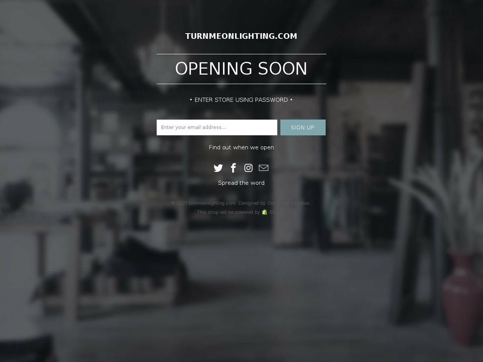 turnmeonlighting.com shopify website screenshot