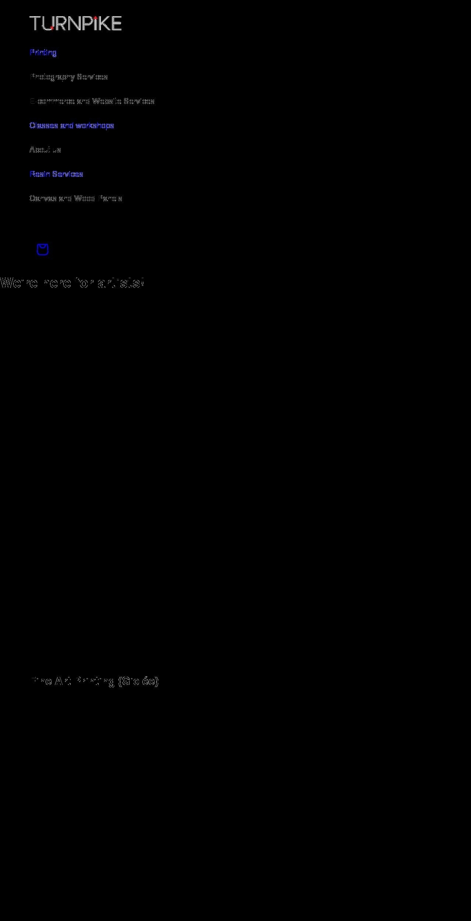 turnpikeart.com shopify website screenshot