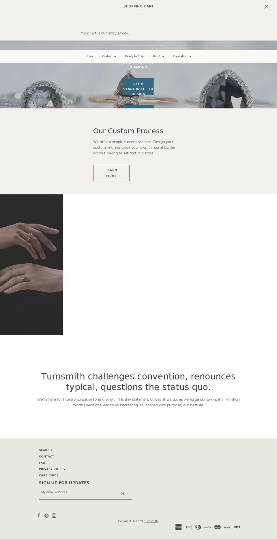 turnsmithjewelry.com — Shopify storefront screenshot