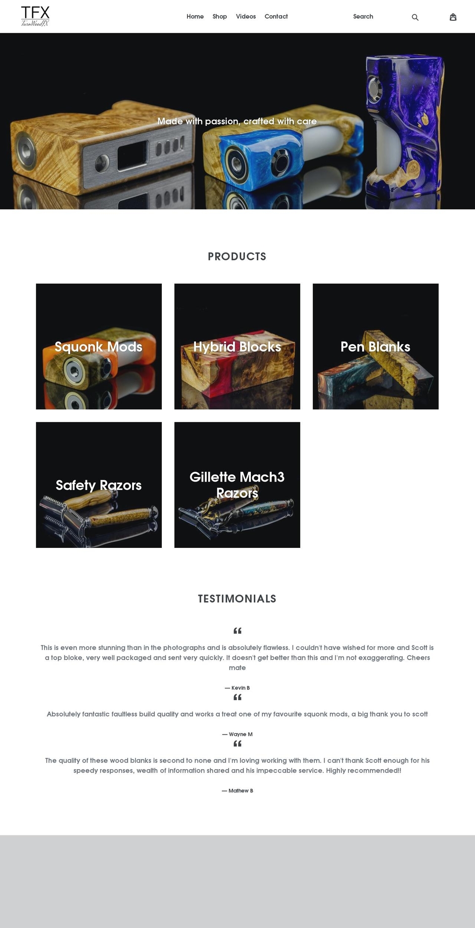 turnwoodfx.com — Shopify storefront screenshot