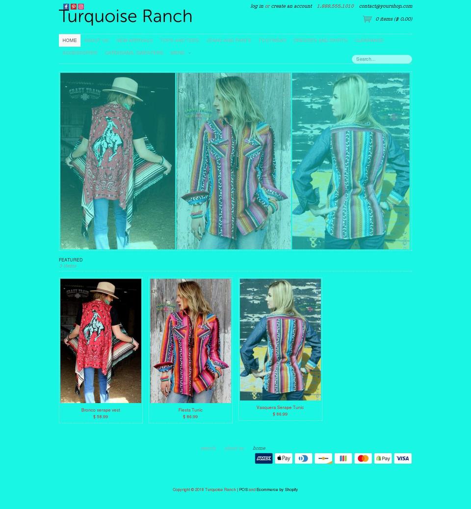 turquoise-ranch-boutique.com — Shopify storefront screenshot