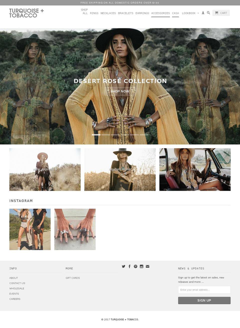 August Shopify theme site example turquoiseandtobacco.com