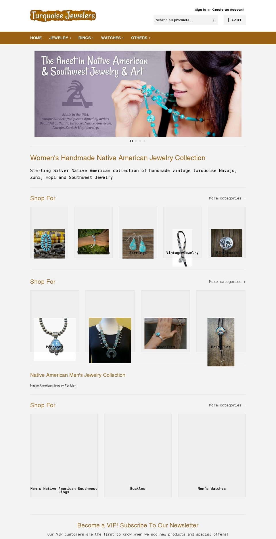 turquoisejewelers.com shopify website screenshot
