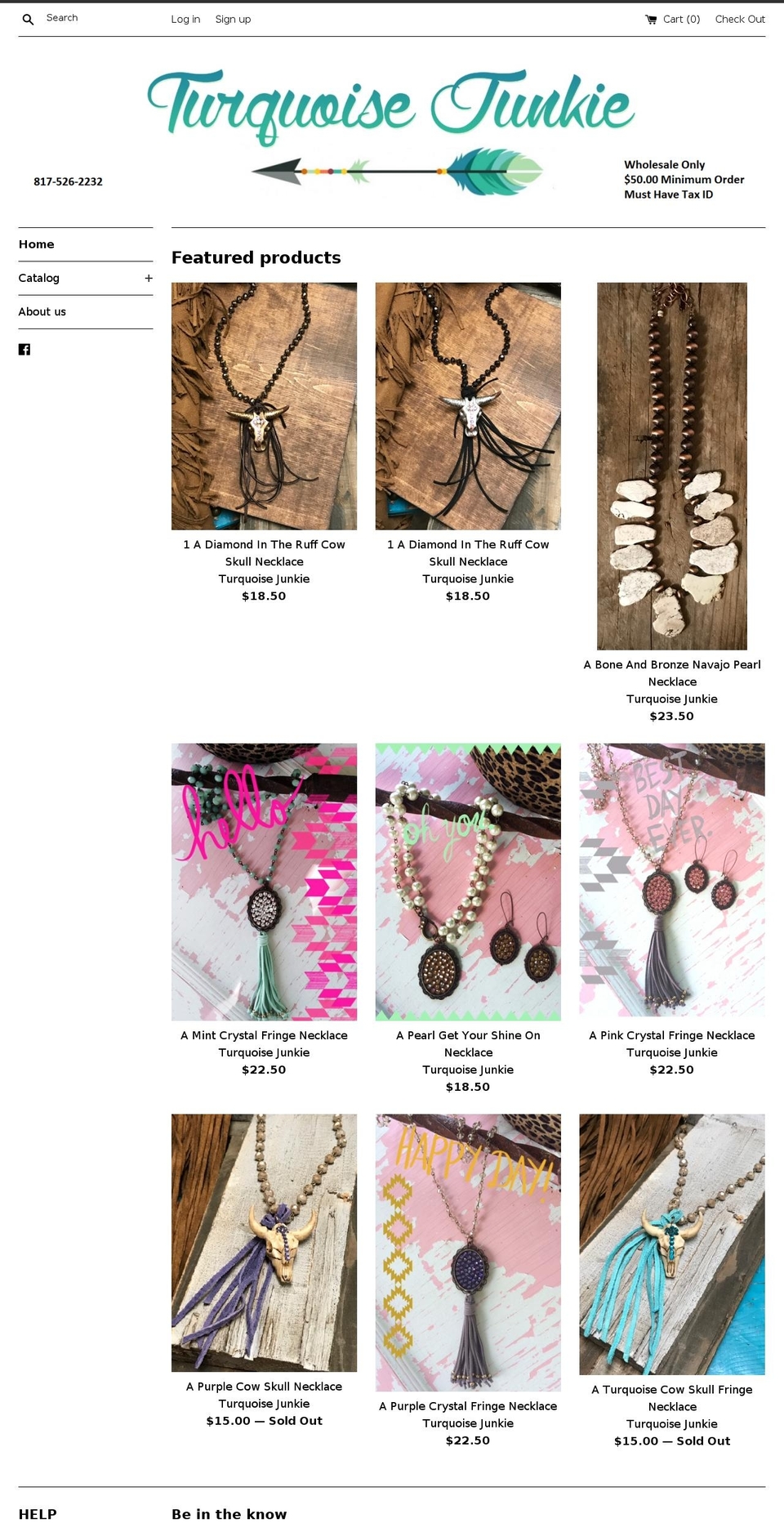 turquoisejunkie.com shopify website screenshot