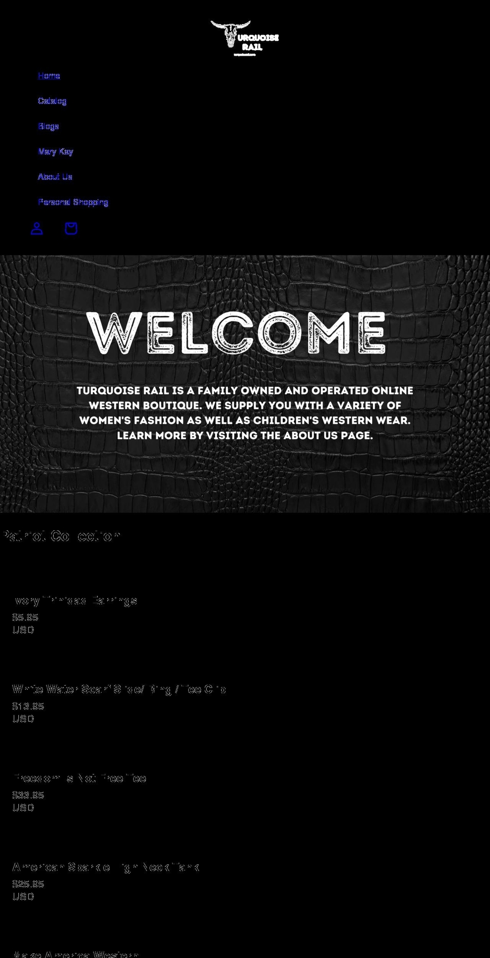 turquoiserail.com shopify website screenshot