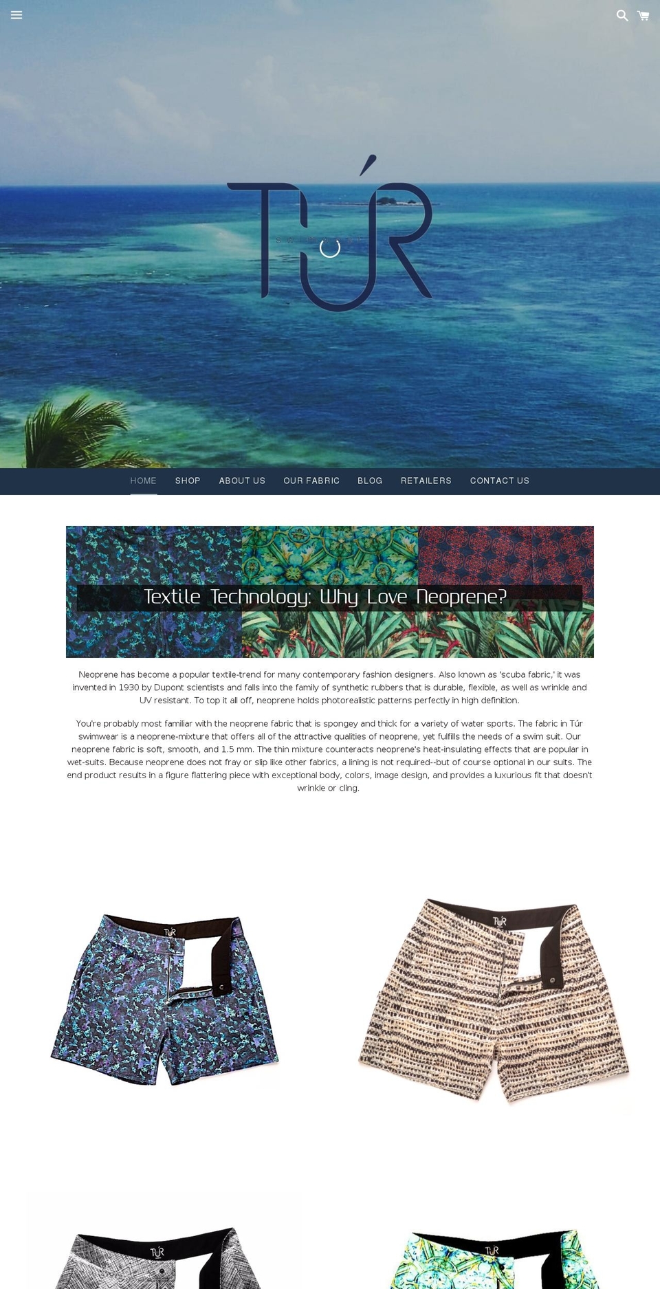 turswim.com shopify website screenshot