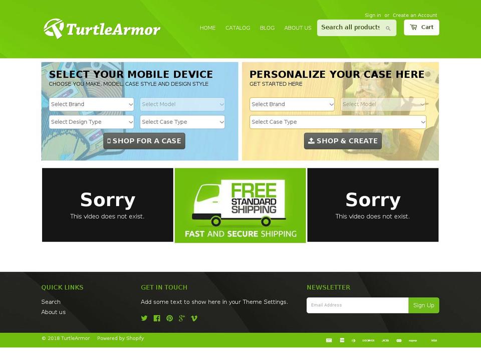 turtlearmor.us shopify website screenshot