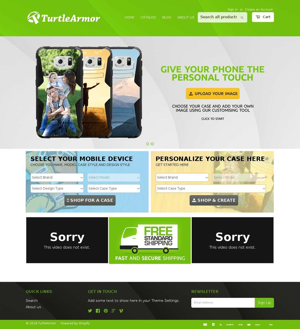 Turtle Armor Theme Shopify theme site example turtlearmour.net