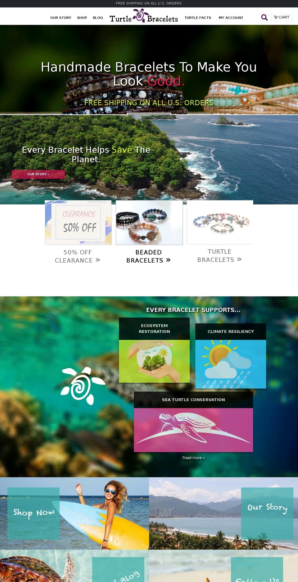 turtlebracelets.com — Shopify storefront screenshot