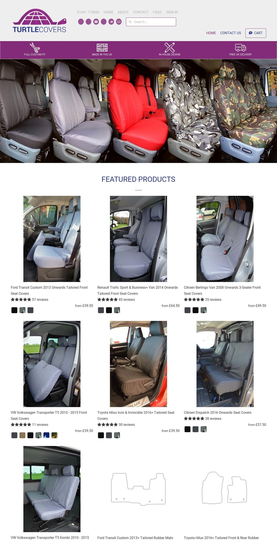 turtlecovers.com — Shopify storefront screenshot