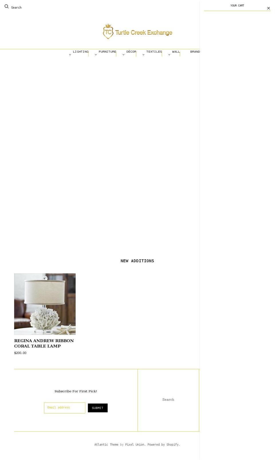 turtlecreekexchange.com shopify website screenshot