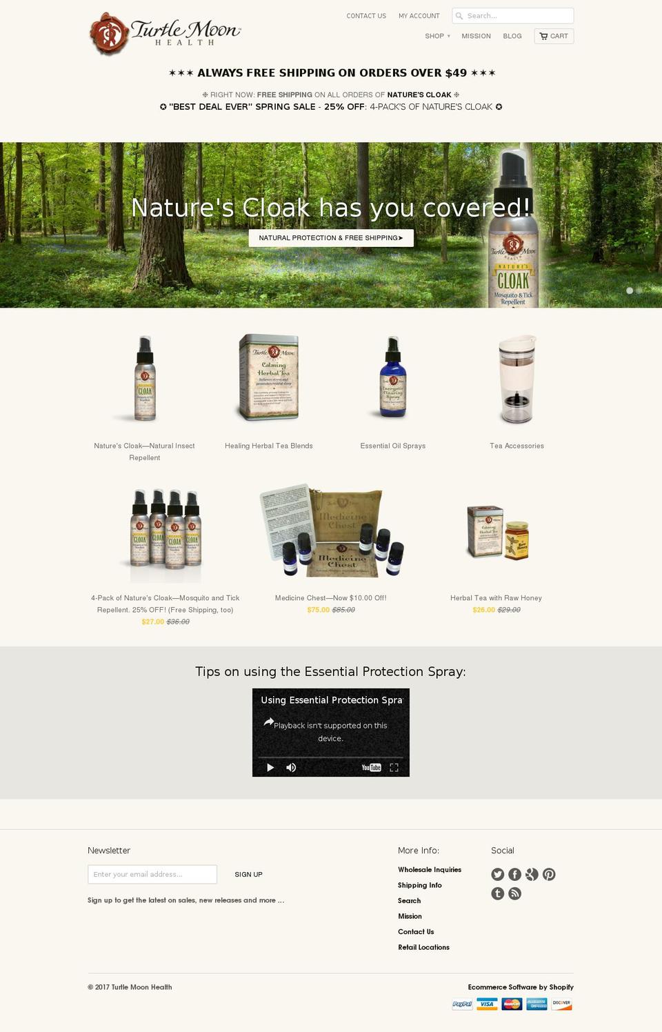 turtlemoonhealth.com shopify website screenshot