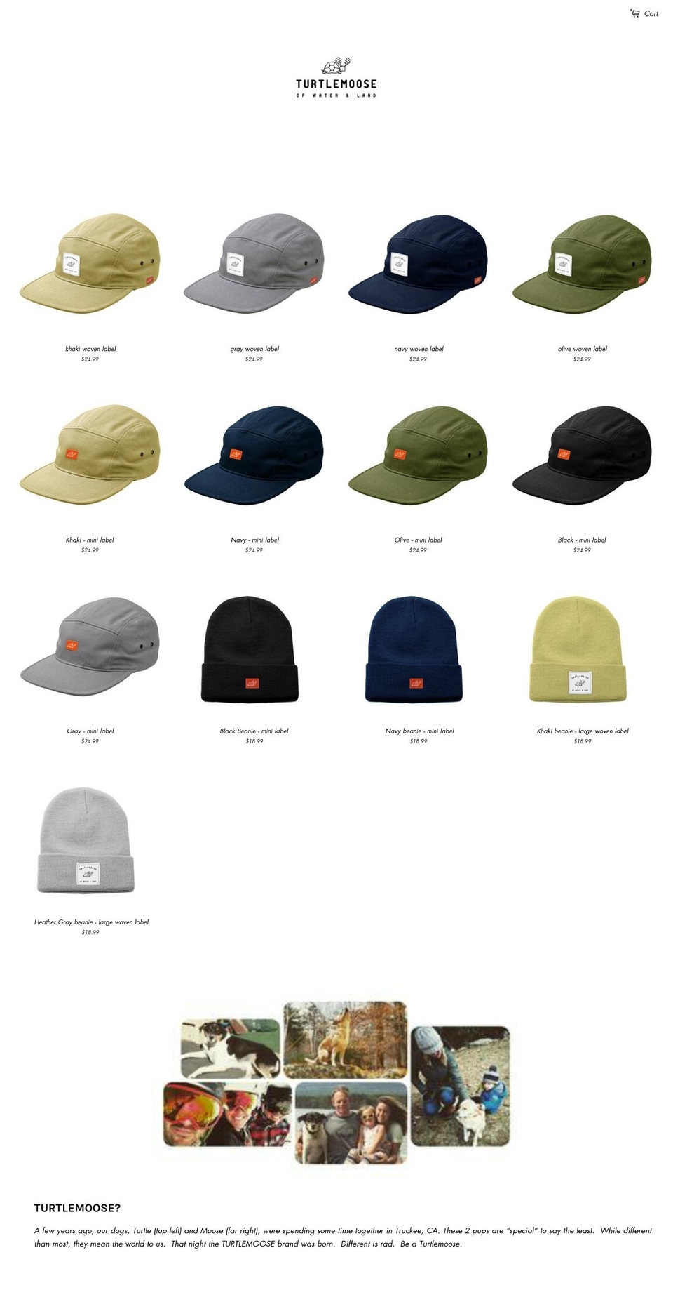 turtlemoose.com — Shopify storefront screenshot