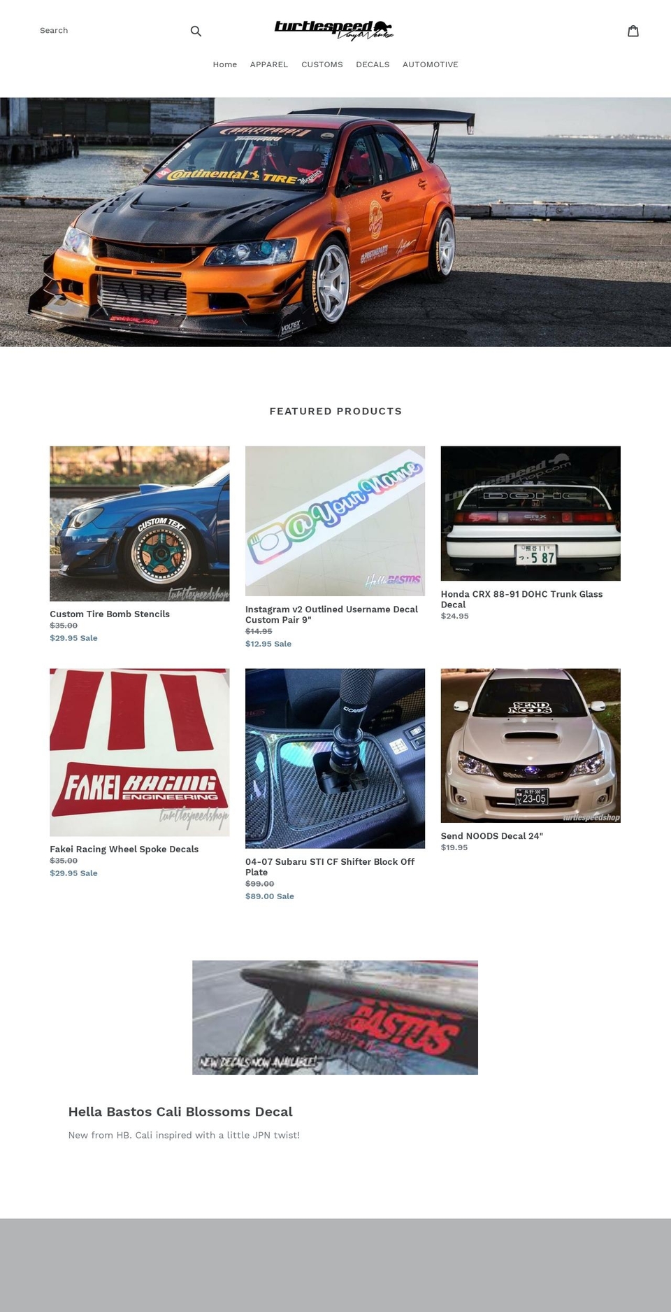 turtlespeedshop.com — Shopify storefront screenshot